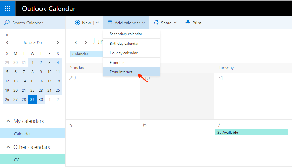 How do I sync my Coaches Console calendar with my Outlook 365 online ...