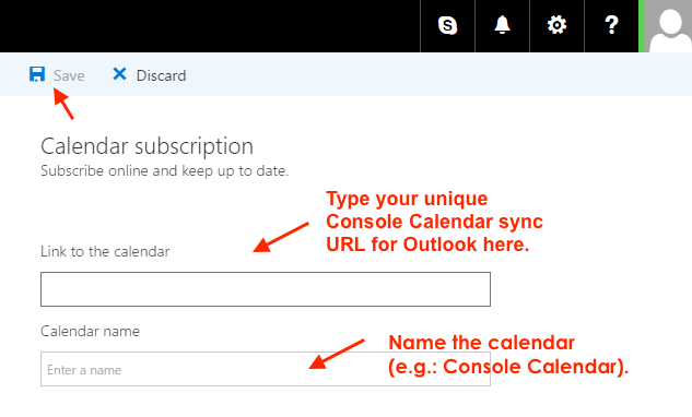 How do I sync my Coaches Console calendar with my Outlook 365 online ...